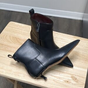 Franco Sarto Sleek Black Ankle Booties